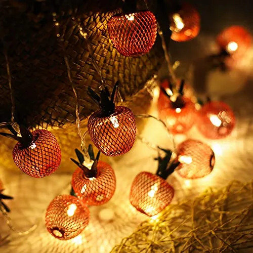 10 LED Apple String Lights - Metal Mesh - Battery Operated - Fairy String Lights - 1 Pack