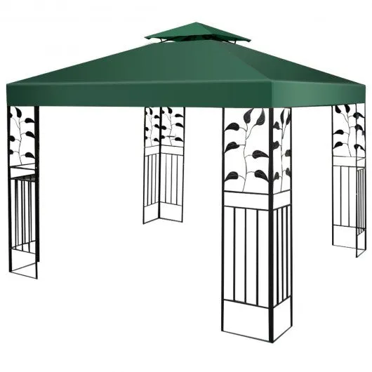 10' x 10'  2-Tier 3 Colors Patio Canopy Top Replacement Cover-Green