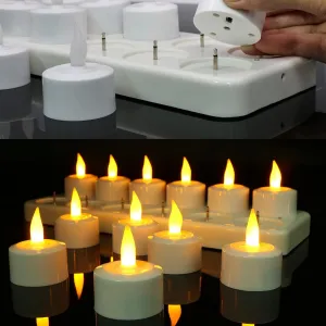 12Pcs LED Candle Flickering Flame Candle Night Light Tea