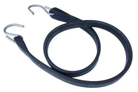 15 Inch Rubber Tarp Straps w/ Crimped S Hooks | 25 PACK