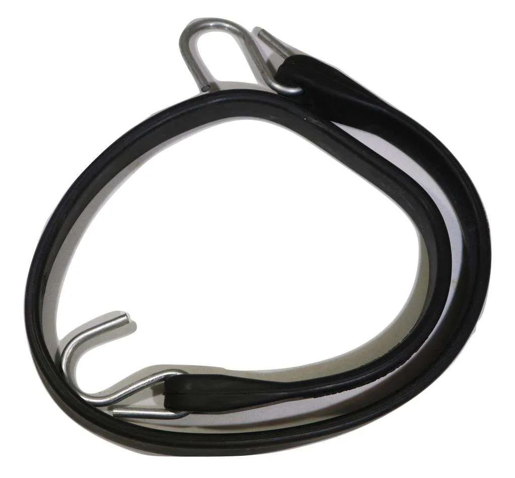 15 Inch Rubber Tarp Straps w/ Crimped S Hooks | 25 PACK