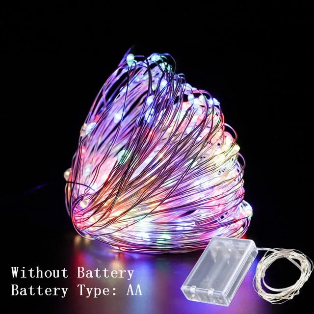 1M 2M 3M 5M 10M Copper Wire LED String Lights Christmas Decorations for Home New Year Decoration Navidad 2020 New Year 2021.