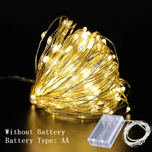 1M 2M 3M 5M 10M Copper Wire LED String Lights Christmas Decorations for Home New Year Decoration Navidad 2020 New Year 2021.