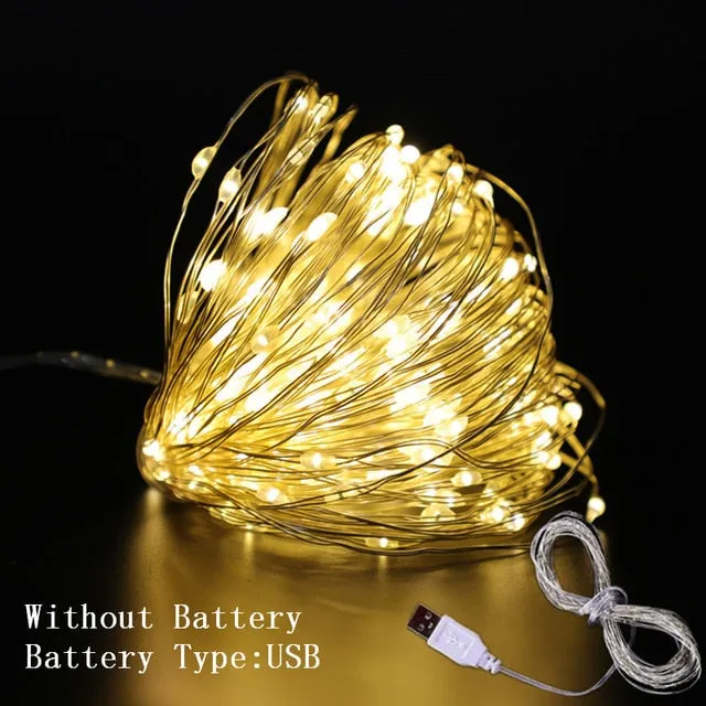 1M 2M 3M 5M 10M Copper Wire LED String Lights Christmas Decorations for Home New Year Decoration Navidad 2020 New Year 2021.