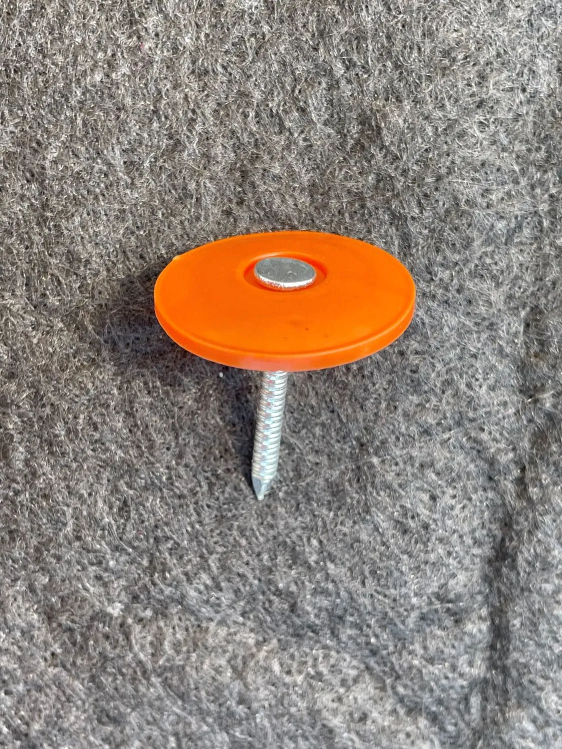 1" Plastic Cap Roofing Nails - Ring Shank, Electro Galvanized