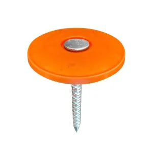 1" Plastic Cap Roofing Nails - Ring Shank, Electro Galvanized