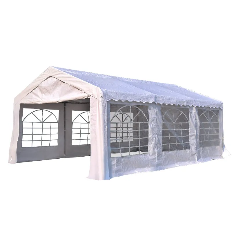 20x13 ft Large Steel Wedding Party Carport Canopy Tent - White