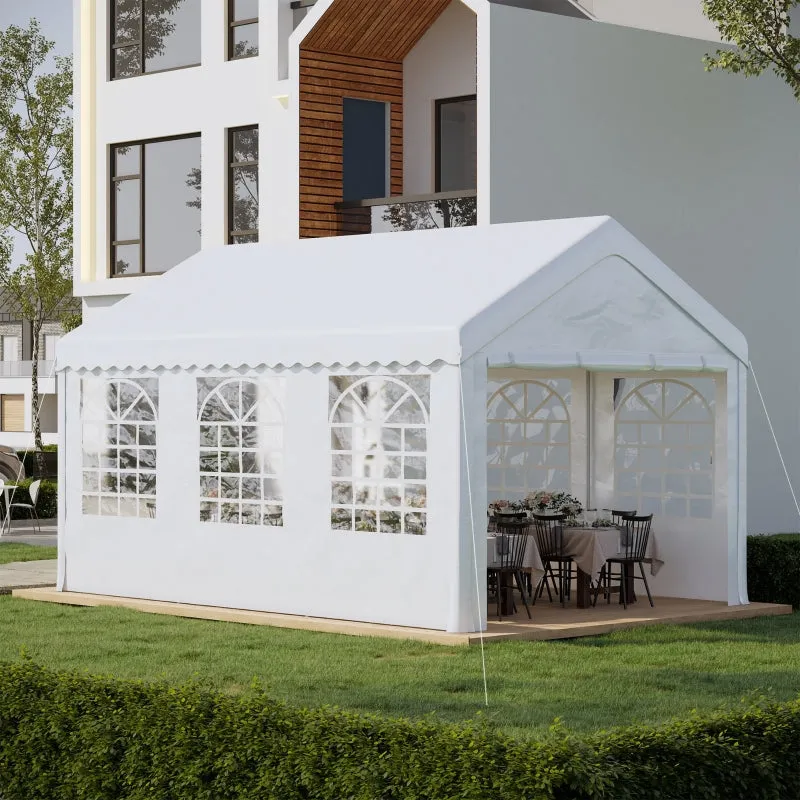 20x13 ft Large Steel Wedding Party Carport Canopy Tent - White