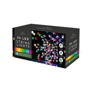 24 LED Multi-Colour String Lights – Battery Powered