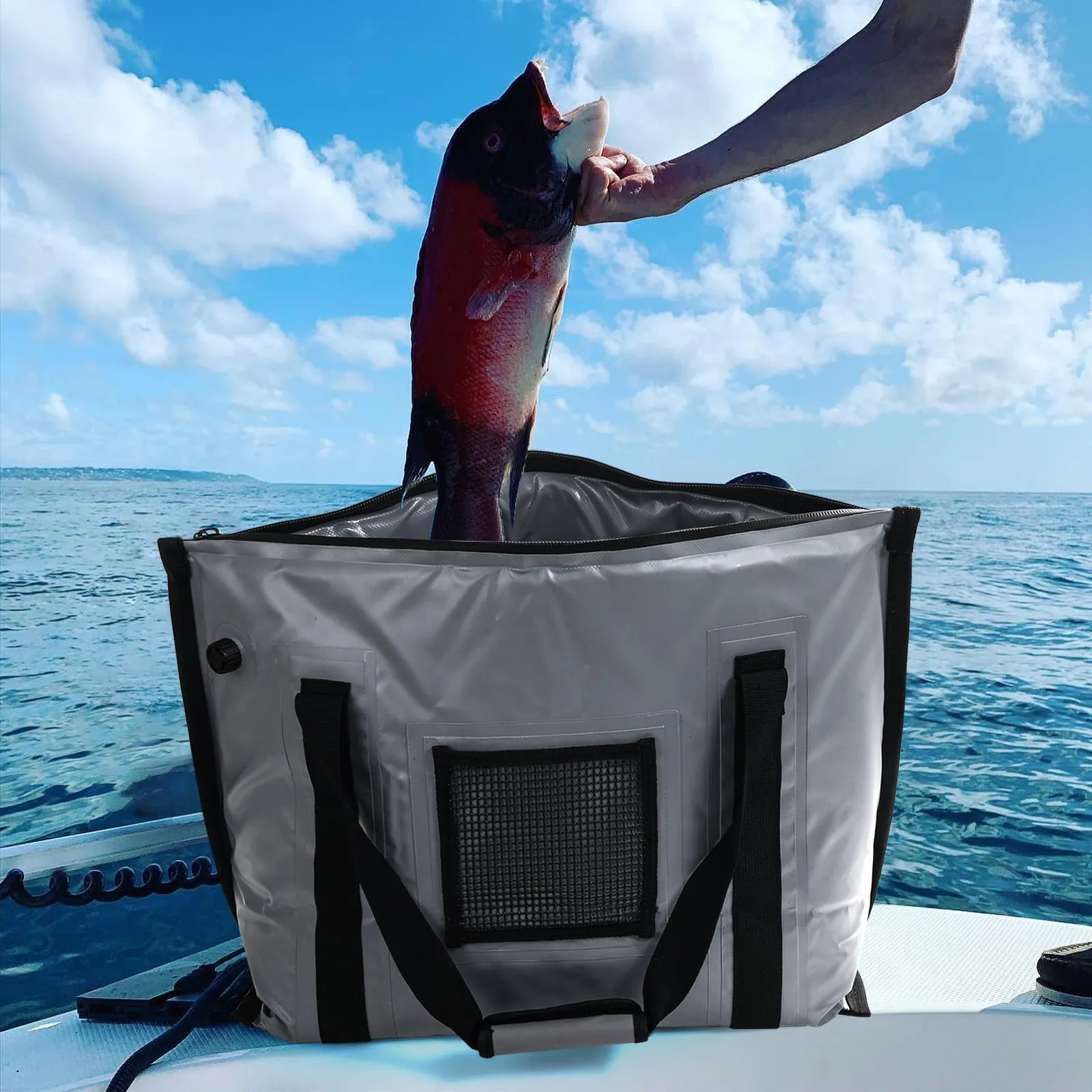 26L Insulated Fish Bag Cooler With Flat Bottom