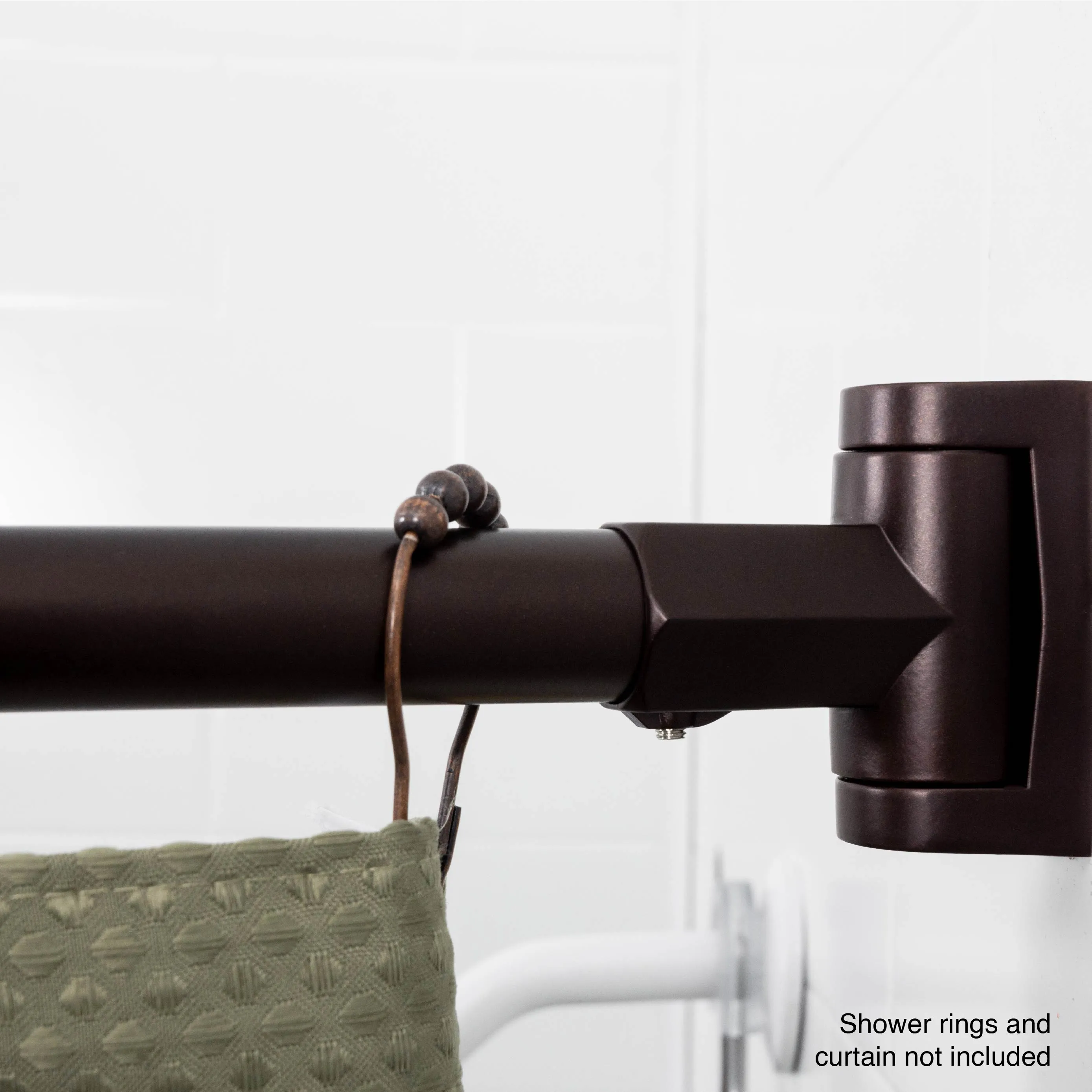 36 in. to 61 in. Curved Shower Rod (Oil-Rubbed Bronze Finish)