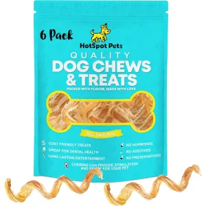 6" Curly Bully Sticks for Small & Medium Dogs