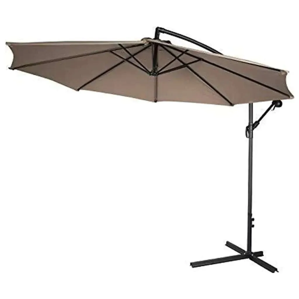 9 ft Cantilever Hanging Umbrella 6 Rib Replacement Canopy Taupe