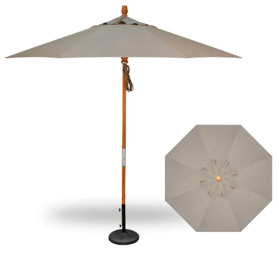 9' Hardwood Market Umbrella