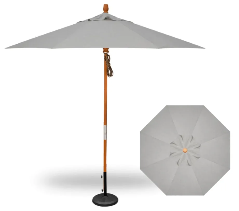 9' Hardwood Market Umbrella