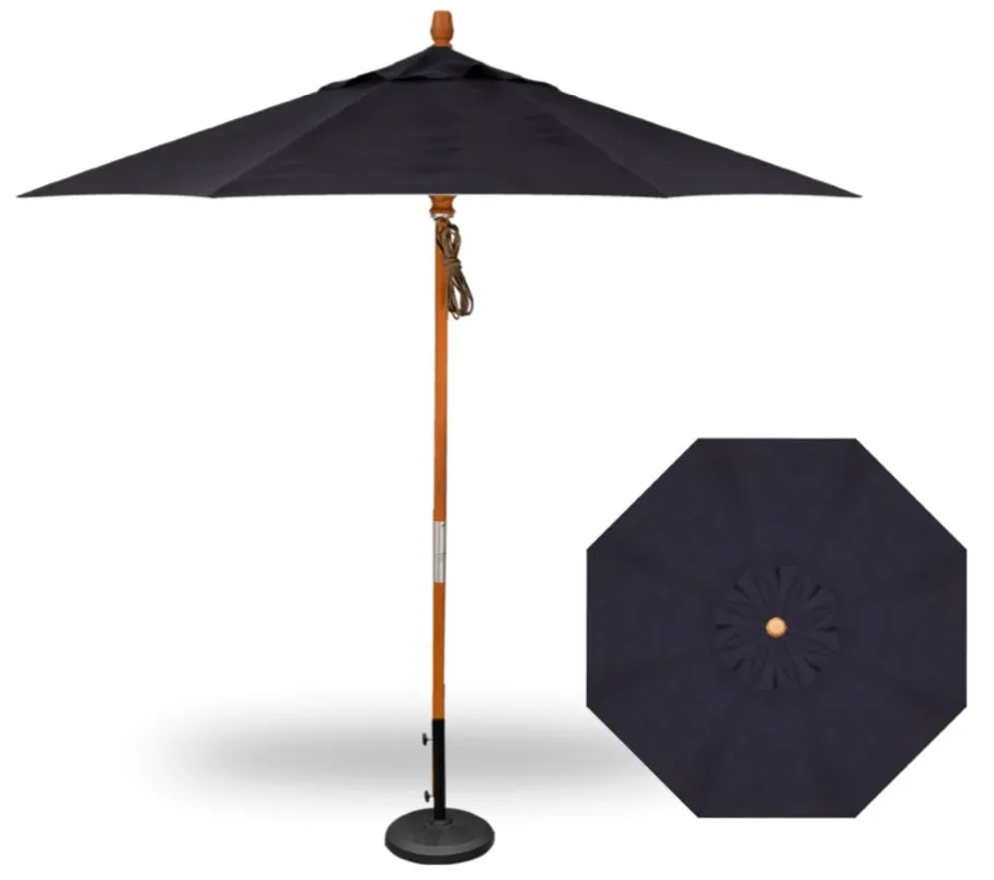 9' Hardwood Market Umbrella