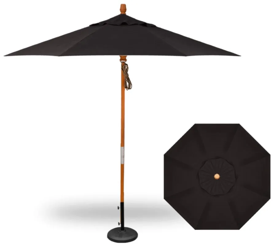 9' Hardwood Market Umbrella