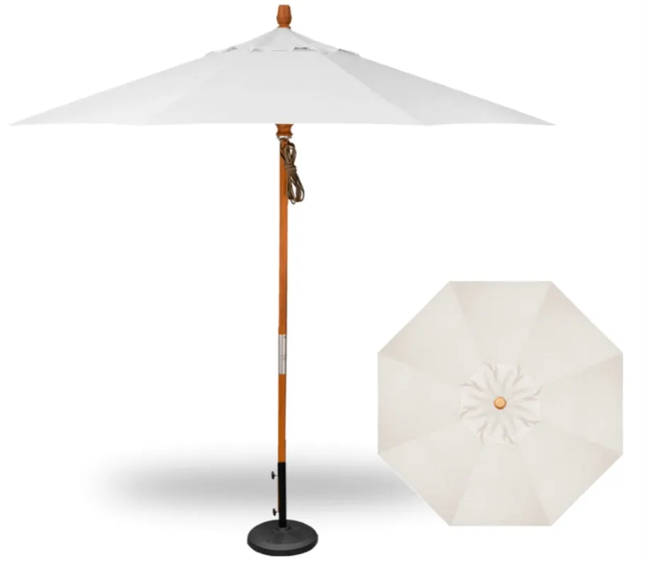 9' Hardwood Market Umbrella