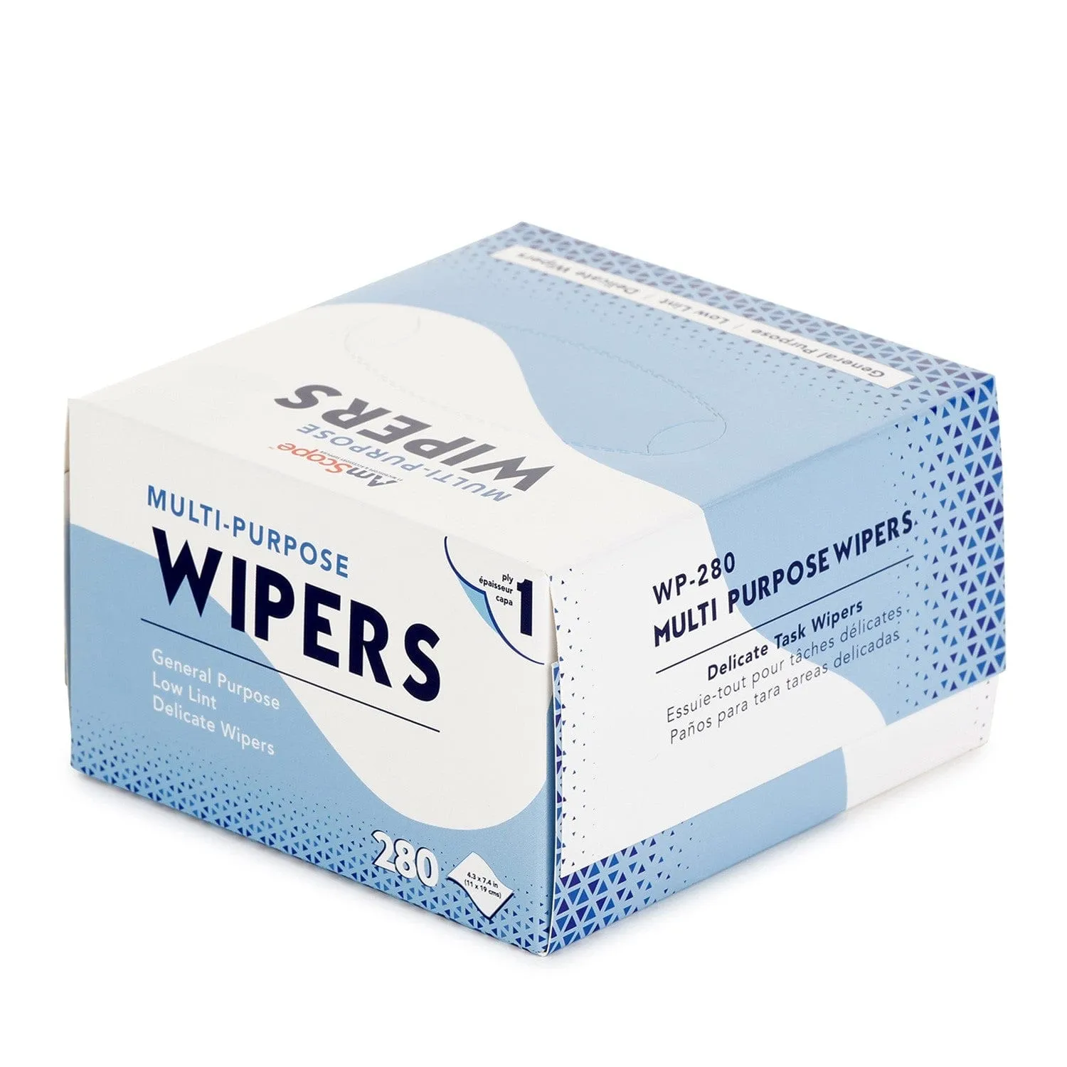 AmScope Multi-Purpose Task Wipers - 280 Count