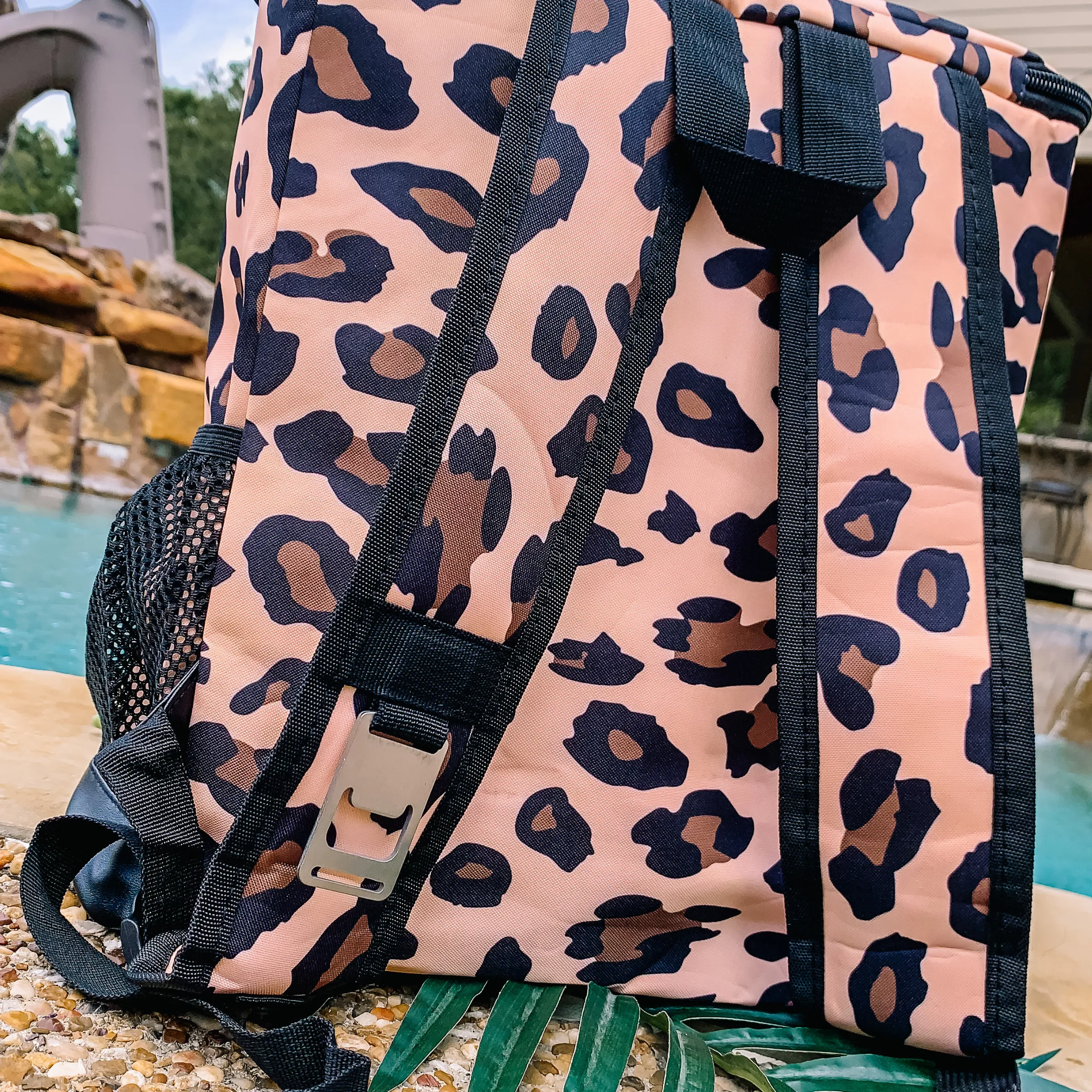 Backpack Cooler in Leopard Print