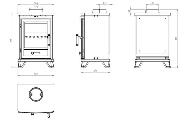 Bassington Compact Eco Multi Fuel Stove