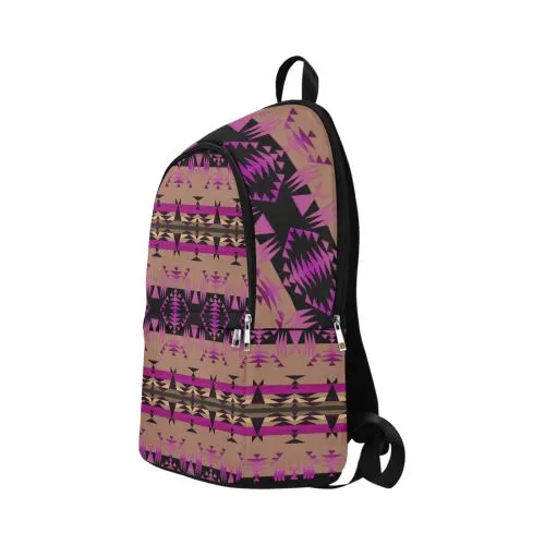 Between the Mountains Berry Fabric Backpack for Adult