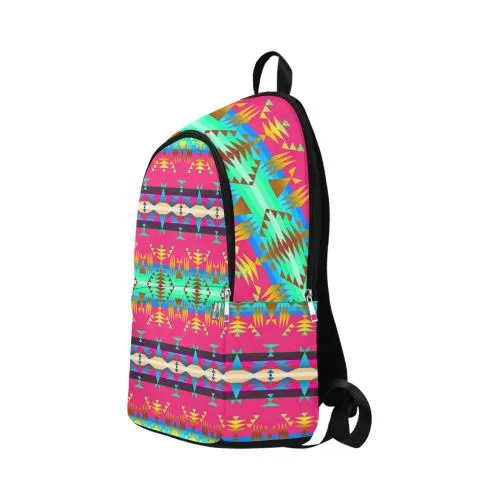 Between the Mountains Sunset Sky Fabric Backpack for Adult