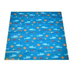 Bibetta Wipeezee XL Splash Mat - Turquoise Sea Creatures