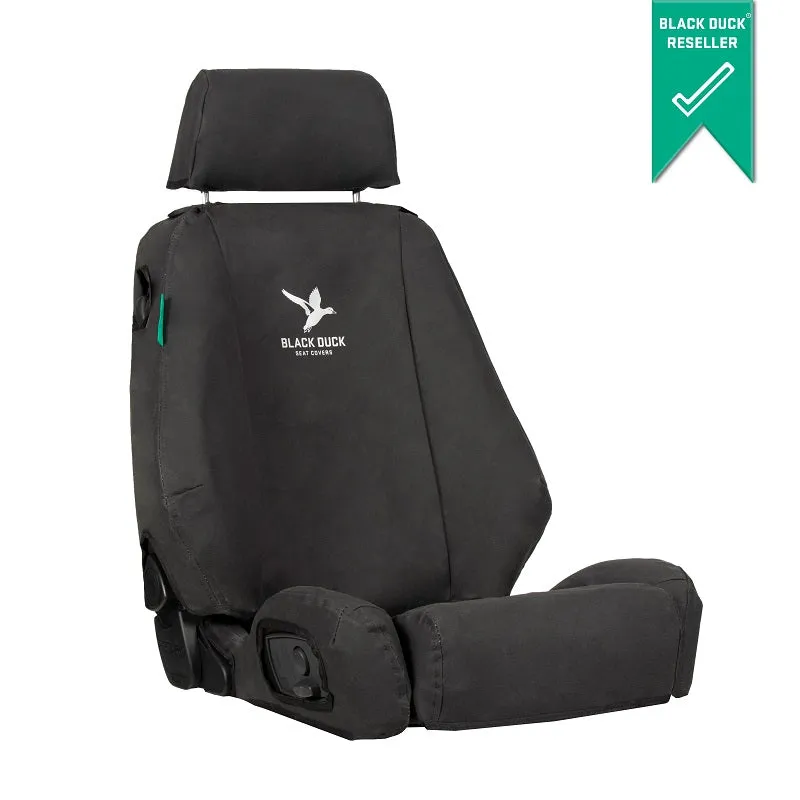 Black Duck Canvas Black Seat Covers Komatsu Back Hoes