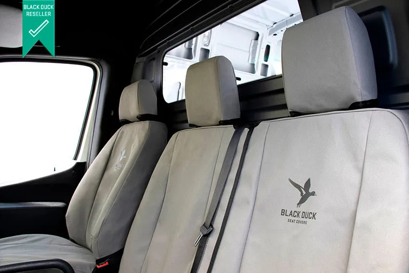 Black Duck Canvas Seat Covers Iveco  Powerstar 7700 Grey