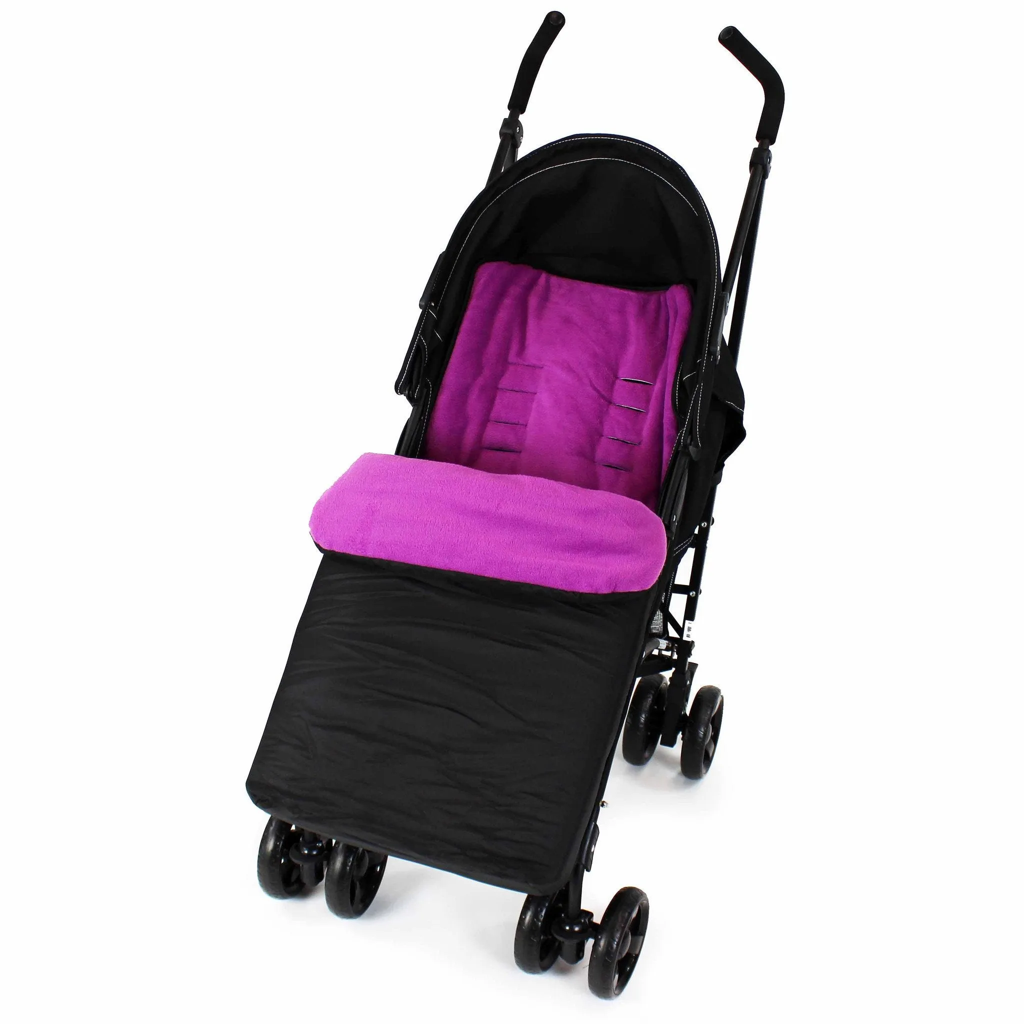 Buddy Jet Foot Muff Plum Suitable For OBaby Atlas Lite Travel System (Purple Stripes)