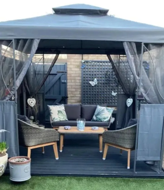 Canopy for 2.5m x 2.5m B&M Original Gazebo Company Patio Gazebo - Two Tier