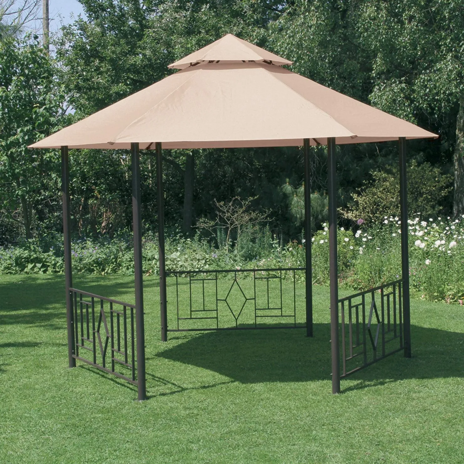 Canopy for 3.5m Hexagonal Camelot Deluxe Arbour Patio Gazebo - Two Tier