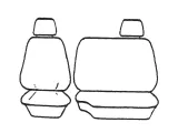 Canvas Seat Covers Suits Mazda BT-50 Single Cab 11/2011-7/2020 Airbag Deploy Safe OUT6583DSCHA