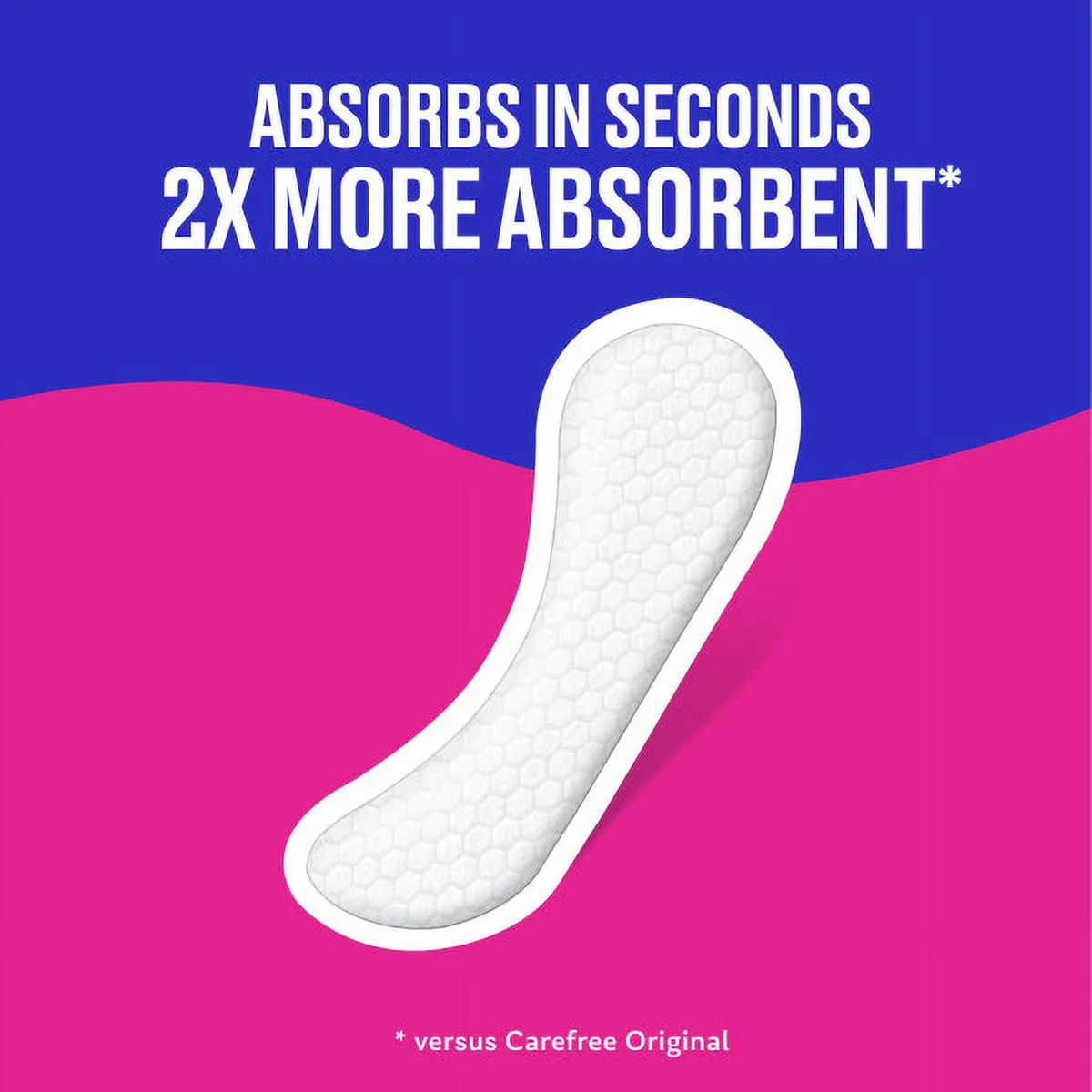 CAREFREE® Panty Liners, Extra Long, Flat, Unscented, 8 Hour Odor Control, 100ct