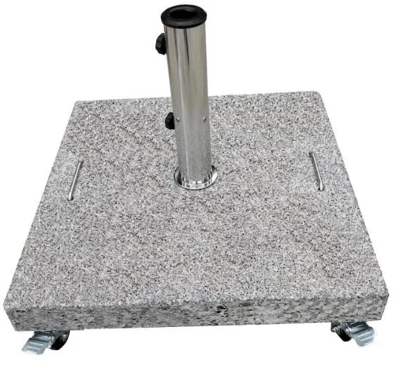 Casualife - 10ft SQ Cantilever Umbrella - Granite Base with wheels & Protective Cover Included