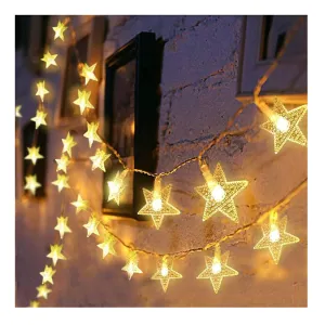 colcutee Star String Lights, 20 FT 40 LED Star Fairy Lights Battery Operated Waterproof Twinkling Christmas Lights for Bedroom