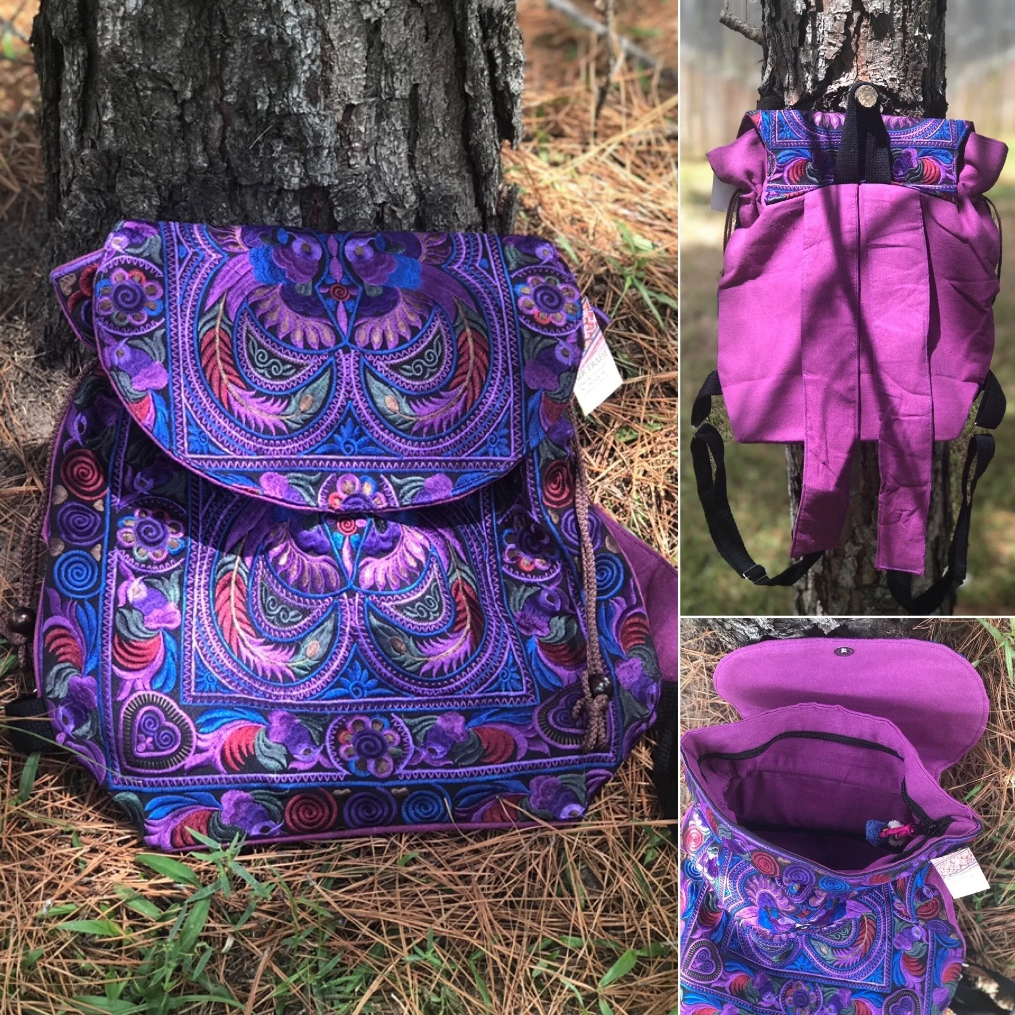 Colorful Bohemian Backpacks - Embroidered Boho Backpack