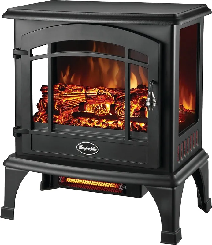 Comfort Glow EQS5140 Electric Stove, 120 V, Thermostat Control, Steel, Black :EA: QUANTITY: 1