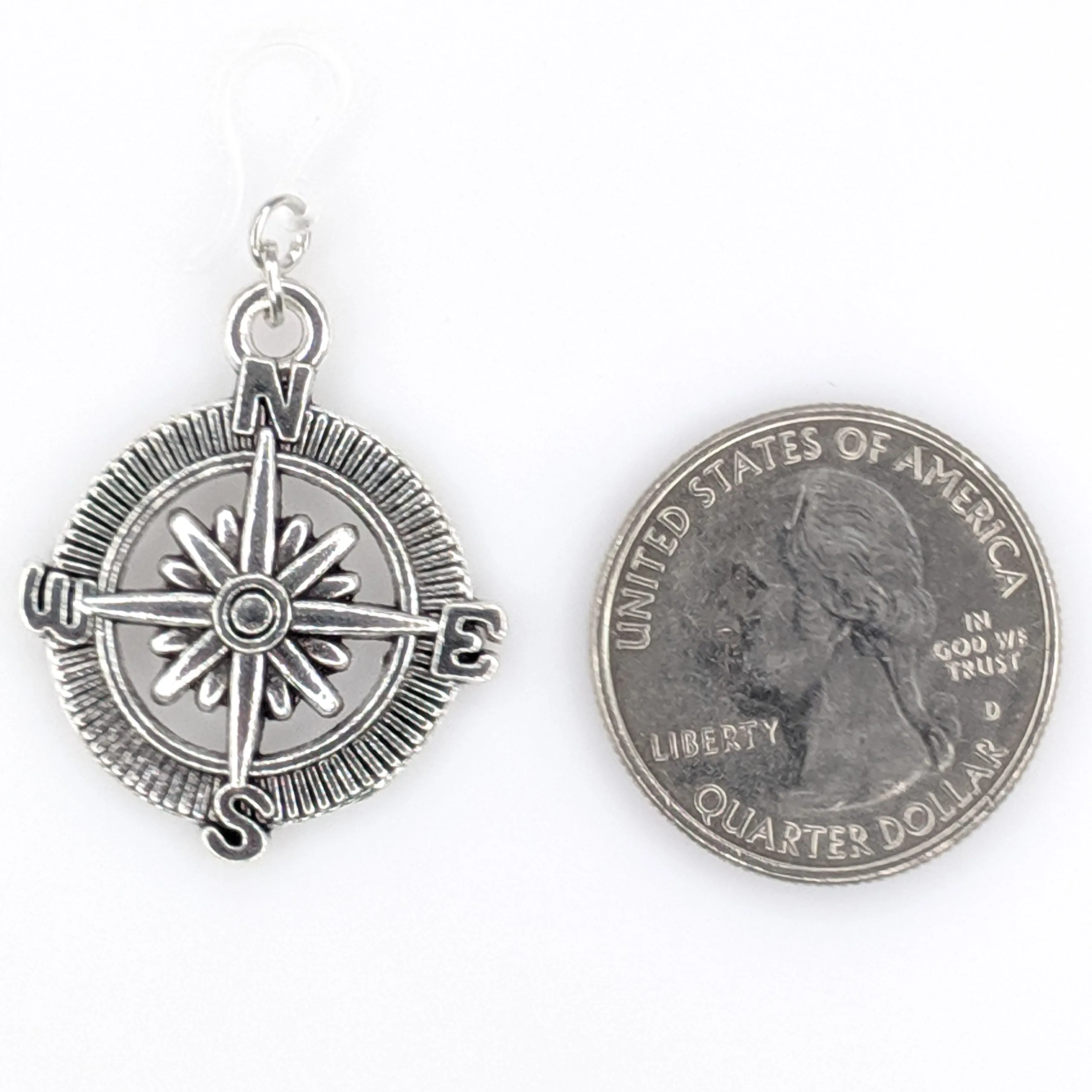 Compass Rose Dangles Hypoallergenic Earrings for Sensitive Ears Made with Plastic Posts