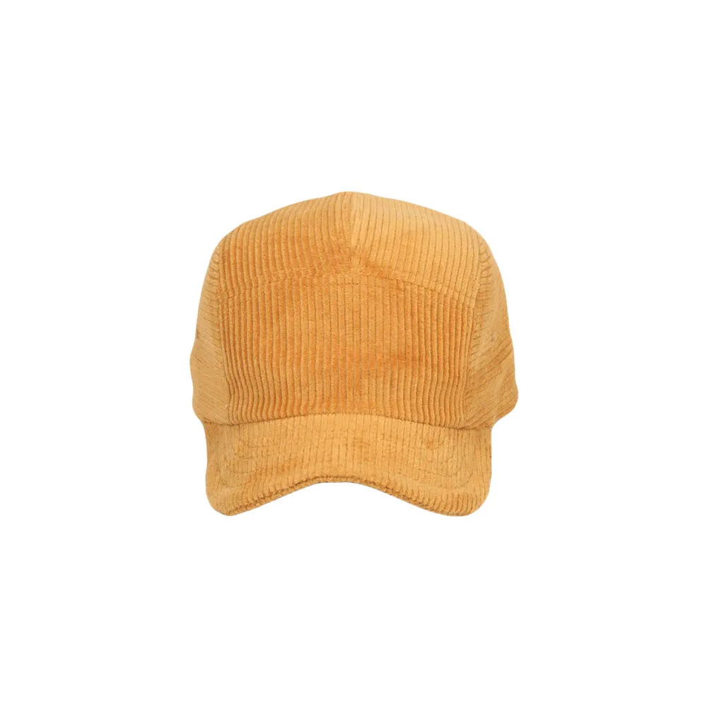 Corduroy Flat Bill Cap Lightweight 5 Panel Camp Hat YZ20133