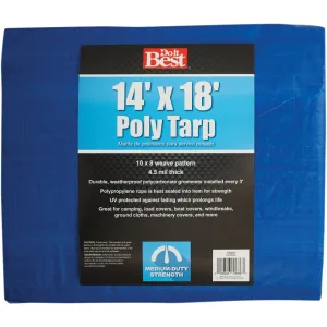 Do it Best Blue Woven 14 Ft. x 18 Ft. Medium Duty Poly Tarp