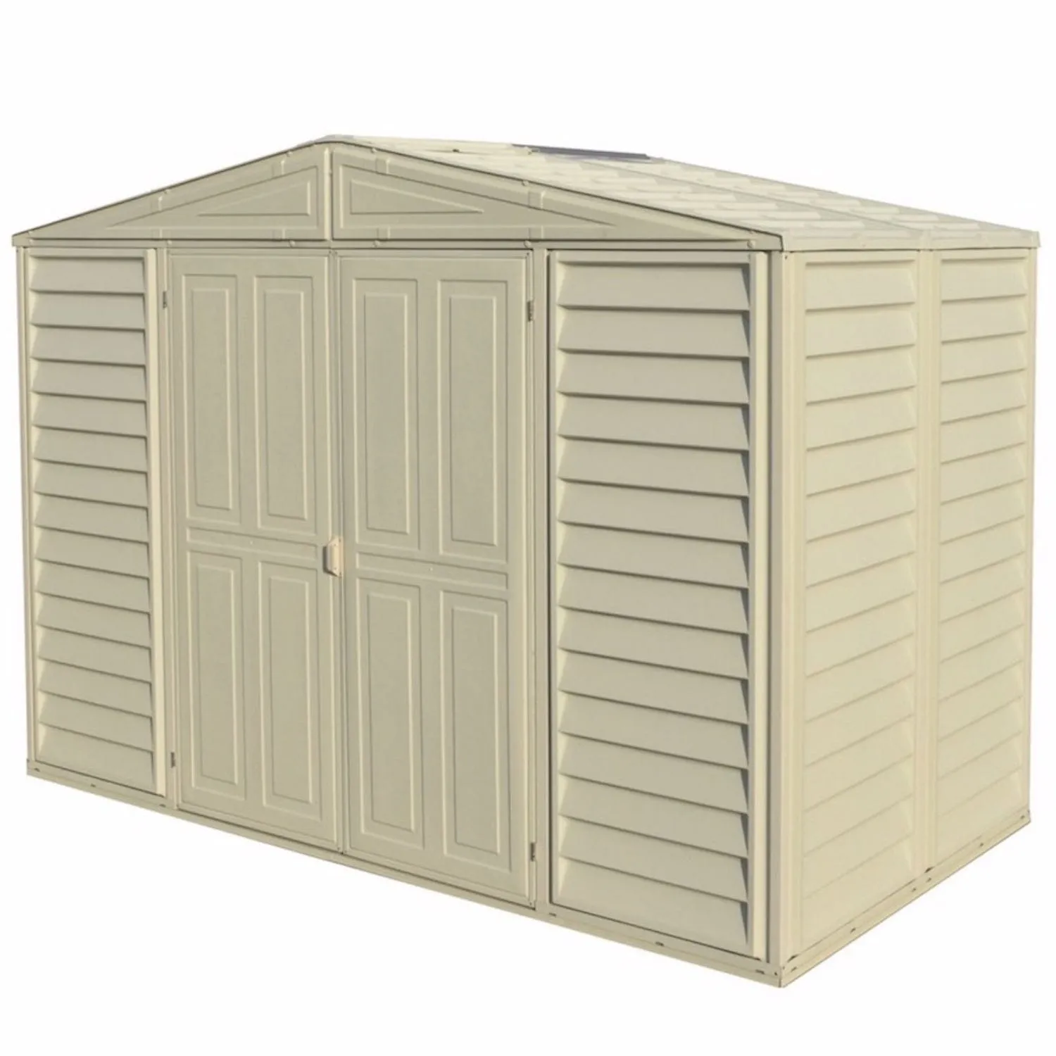 DuraMax | Woodbridge 10.5x5x7 Ft Vinyl Plastic Storage Shed with Foundation Frame