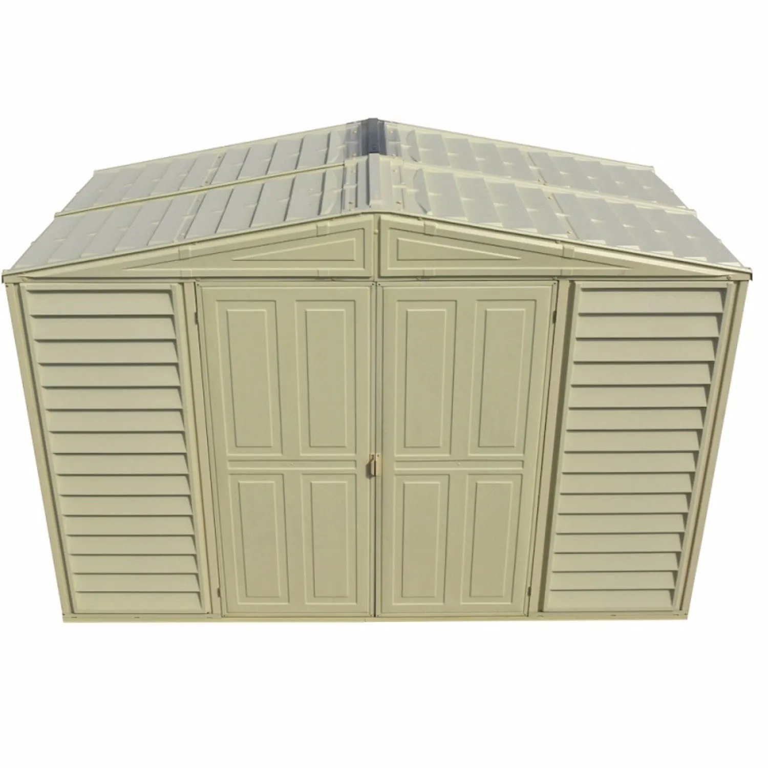 DuraMax | Woodbridge 10.5x5x7 Ft Vinyl Plastic Storage Shed with Foundation Frame