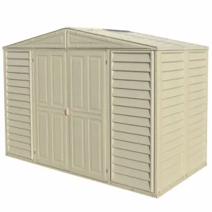 DuraMax | Woodbridge 10.5x5x7 Ft Vinyl Plastic Storage Shed with Foundation Frame