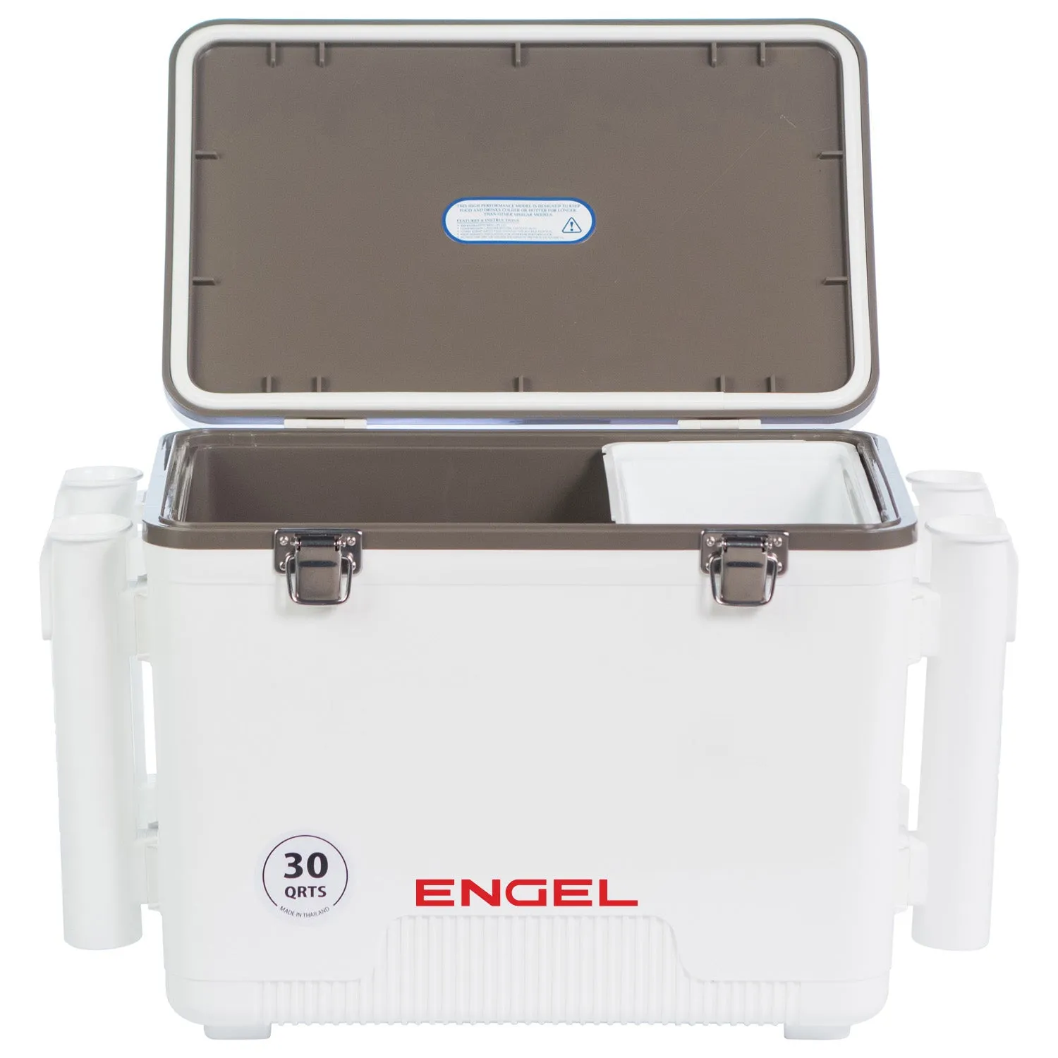 Engel 30 Quart Drybox/Cooler with Rod Holders