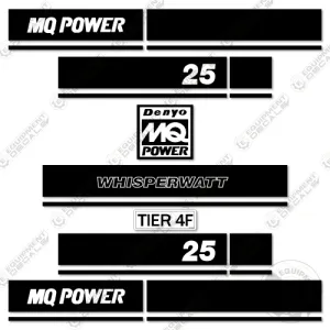 Fits Multiquip Whisperwatt 25 Decal Kit Generator