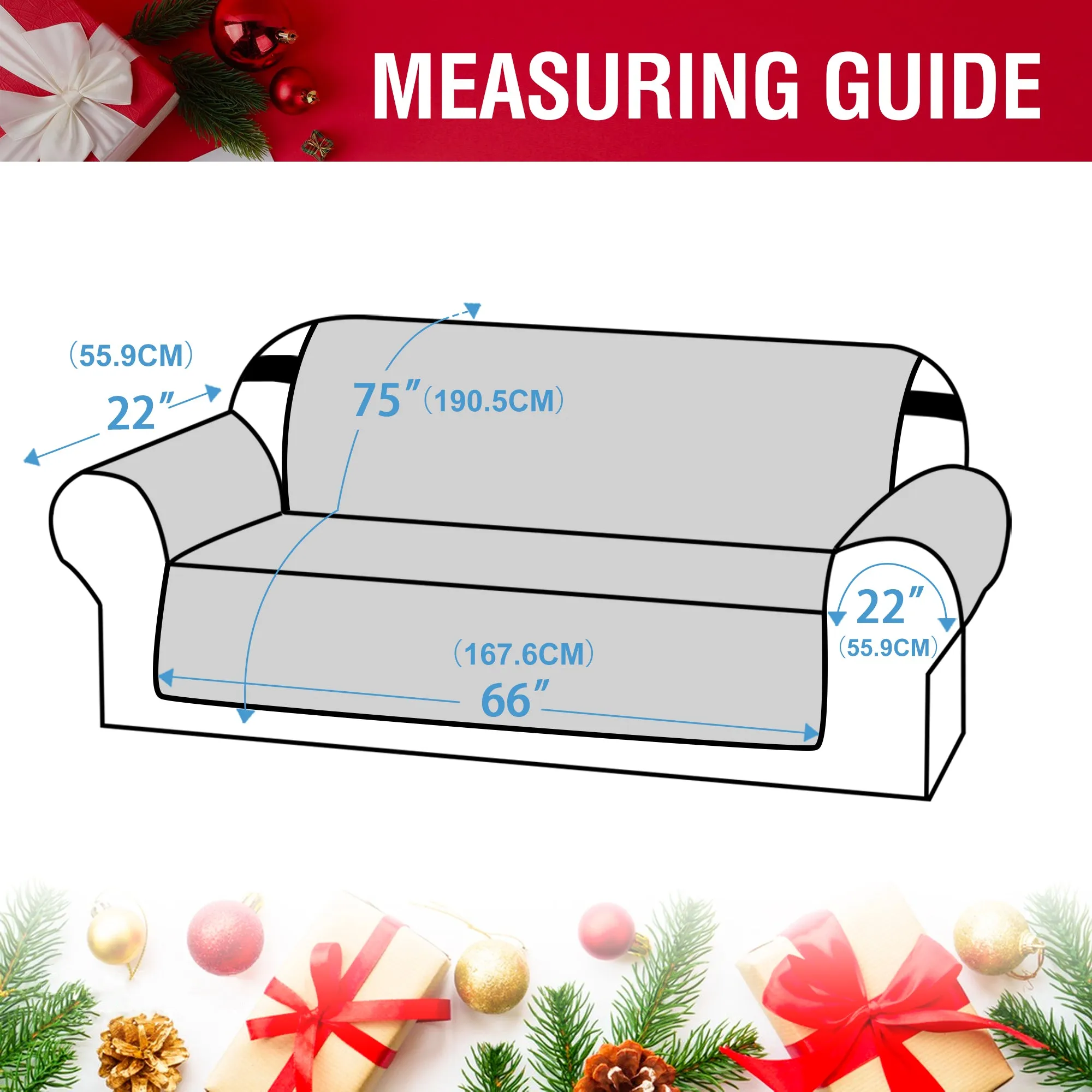 Friendly Plush Reversible Furniture Protector with Elastic Straps