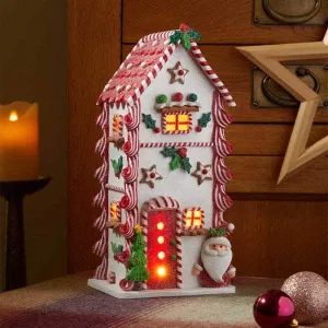 Gingerbread Santa Candy Home - 29cm