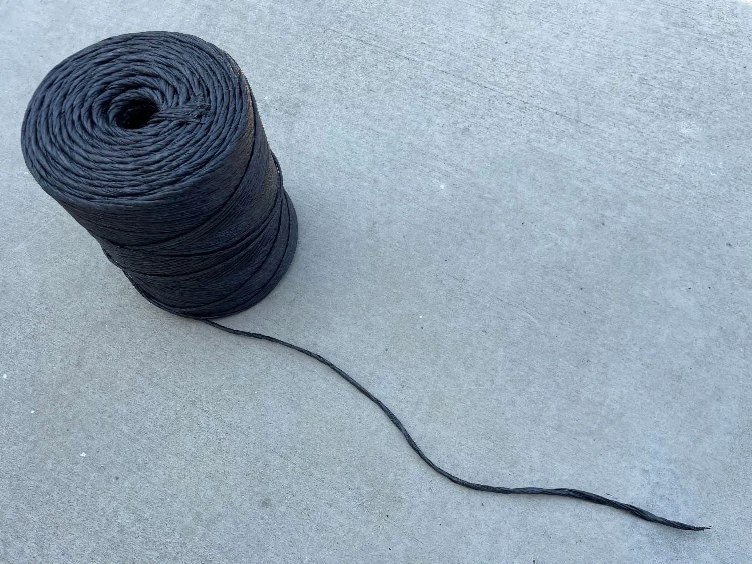 Heavy Duty Black Polypropylene Twine - 2000 ft Roll (UV Protected)